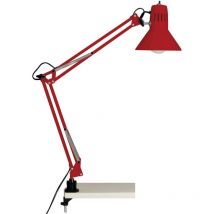 BRILLIANT lampada lampada a clip per scrivania Hobby rossa 1x A60, E27, 40W, adatto per lampade normali (non incluse) Scala da A ++ a E Con