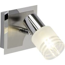 Lampe Lea led Wandspot eisen/chrom/weiß 1x LED-D45, E14, 4W LED-Tropfenlampe inklusive, (450lm, 2700K) Energiesparend und langlebig durch LED-Einsatz