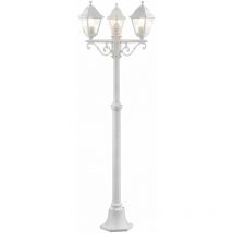 Nissie Außenstandleuchte 3flg weiß 3x A60, E27, 60W, geeignet für Normallampen (nicht enthalten) - Brilliant