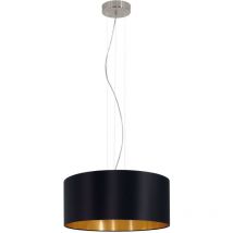 Suspension Eglo 3x 60W E27 31605 noir/or Maserlo Eglo