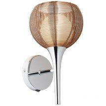 Lampe Relax Wandleuchte Schalter bronze/chrom 1x QT14, G9, 33W, geeignet für Stiftsockellampen nicht enthalten Mit Kippschalter Für LED-Leuchtmittel