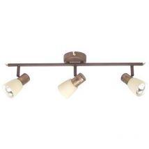Brilliant, Sistema di faretti da soffitto a 3 luci, metallo, champagne