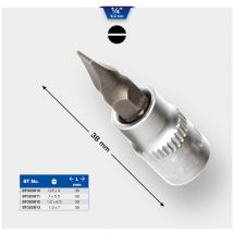 Brilliant Tools - 1/4' Schlitz Bit-Stecknuss, 0,8 x 4 mm