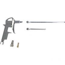 Brilliant Tools BT161103 Druckluft-Ausblaspistole – 3 Düsen 25mm, 10cm, 20cm – 1/4" Schnellanschluss – Aluminiumdruckguss – 130g
