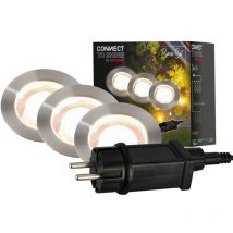 Connect to shine Starterset Tilia mit 3er Set led Bodeneinbaustrahler, IP67