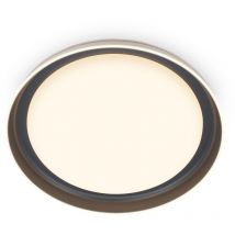 Briloner - Ijus led Plafonnier, Décor translucide, Bord lumineux élégant, Backlight, Lumière blanche chaude, Anthracite, Ø43 x 8 cm
