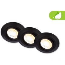 Briloner - Klira, jeu de 3 spots led encastrables 230V, intensité lumineuse variable, haute stabilité de couleur Ra90, interrupteur cts, orientable,