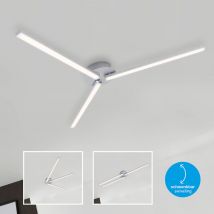 LED Deckenlampe Designleuchte Wohnzimmerlampe Deckenleuchte Schlafzimmerlampe, Metall Aluminium Kunststoff weiß, 15W 1500lm warmweiß, LxH 68,5x4,6