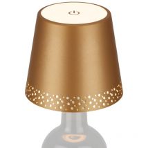 Led Akku-Flaschenlicht, gold-matt,1xLED-Modul/2,6W