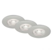 Set di 3 apparecchi da incasso led 5W 460lm cromo ø 9 cm