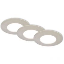 Briloner - cts led recessed spots, set of 3, matt-nickel, 3xL