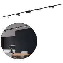 B.k.licht - Briloner Luxtrail Schienensystem, Komplettset, 8x led Spots, Schwenkbar, U-Form / Z-Form, Schwarz, 5 m