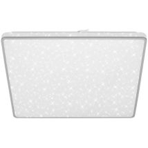 Plafoniera Lino Brilo ner 37x37cm Cielo Stellato Bordo Cromo 24W 4000K