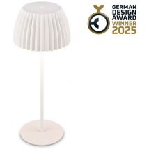 B.k.licht - Briloner riffle Lampe de table led sans fil IP44, intensité lumineuse variable, tactile, batterie, German Design Award Winner 2025,
