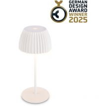B.k.licht - Briloner riffle Mini lampe de table led sans fil IP44, intensité lumineuse variable, tactile, batterie, German Design Award Winner 2025,