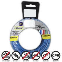 EDM - Bobine Fil Électrique Flexible 1,5mm Bleu Sans Halogène 15m