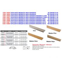 Tapajuntas de Moqueta Inox Adhesivo Madera Clara 100 CM B8117 04