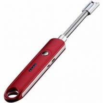 Ensoleille - Briquet à arc long rechargeable, coude pivotant à 360° flexible avec interrupteur de sécurité à affichage de la batterie led, adapté