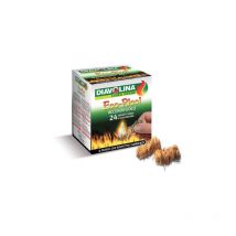 Briquet Diavolina e'co-boucle' paquet de 24 spirales en bois et cire naturelle pour chemine'es grills et poeles