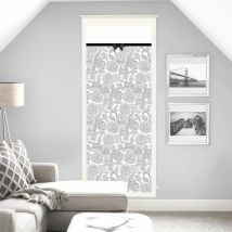 Voile porte-fenêtre en coton 90x200 cm black dress, par Soleil d'ocre