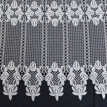 Homemaison - Brise bise en macramé au style ornemental Blanc 0.9x0.6 m