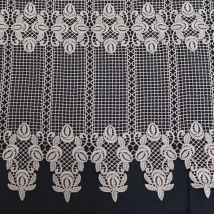 Brise bise en macramé au style ornemental Ecru 0.3x0.45 m