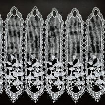 Brise bise en macramé esprit fleuri Blanc 0.6x1.2 m