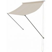 Brise-soleil pare-soleil auvent pour fixer au mur rétractable armature en acier 300 x 120 cm beige
