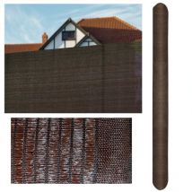 Rouleau De Brise Vue 1X5 m 100% Polyamide Occultation 80% Marron