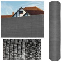 Comercial Candela - Brise Vue 2X50 m 100% Polyamide Occultation 80% Maille D'ombrage Gris