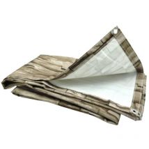 Brise vue beige imitation mur en pierres - 1.5 x 5 - Gris