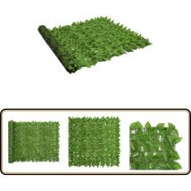 Brise-vue de balcon avec feuilles vert 300x150 cm - Écran De Balcon - Brise Vue - Intimité Balcon - Décoration Extérieure - Protection Solaire