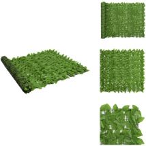 Brise-vue de balcon avec feuilles vert 300x150 cm - Écran De Balcon - Brise Vue - Intimité Balcon - Décoration Extérieure - Protection Solaire
