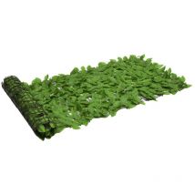 Brise-vue de balcon avec feuilles vert 600x75 cm