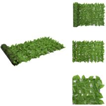 Brise-vue de balcon avec feuilles vert 600x75 cm - Écran De Balcon - Brise Vue - Intimité Balcon - Décoration Extérieure - Protection Solaire
