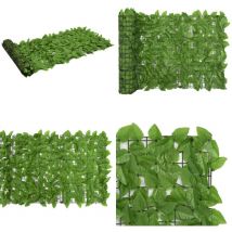 Brise-vue de balcon avec feuilles vert 600x75 cm - Écran De Balcon - Brise Vue - Intimité Balcon - Décoration Extérieure - Protection Solaire - Home