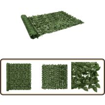 Brise-vue de balcon avec feuilles vert foncé 300x150 cm - Brise Vue Balcon - Ecran D'intimité - Décoration Extérieure - Protection Solaire - Clôture