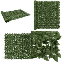 Brise-vue de balcon avec feuilles vert foncé 300x150 cm - Brise Vue Balcon - Ecran D'intimité - Décoration Extérieure - Protection Solaire - Clôture