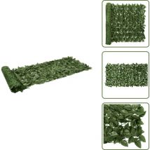 Brise-vue de balcon avec feuilles vert foncé 600x75 cm - Écran De Balcon - Brise Vue - Intimité Balcon - Décoration Extérieure - Protection Solaire