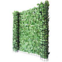 Brise-vue de balcon T811, brise-vue de haie de hêtre pour clôture de patio, 500x150cm brillant