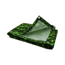 OSE - Brise vue imprimé feuillage vert avec oeillets - 1.5 x 5 - Vert