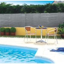 Brise vue tissé 95% occultant - gris- 1 x 10 m totaltex - Nortene