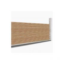 Brise vue occultant 1,5 x 10 m effet claustra en bois 160 gr/m²