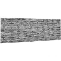 Brise vue occultant 1,8 x 10 M motif pierre grise 160 gr/m²