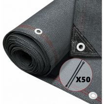 Vounot - Brise vue occultant en hdpe 230g/m² 1.5x10m avec attaches de fixation anthracite