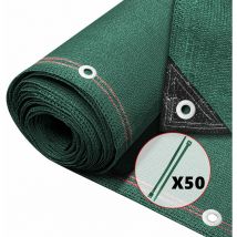 Brise vue occultant en hdpe 230g/m² 1.8x10m avec attaches de fixation vert