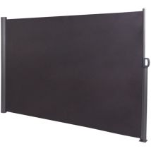 Brise-vue panneau pour jardin ou terrasse paravent d'extérieur 180x350 cm en aluminium et tissu anthracite 100002980
