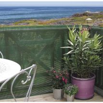 Nortene Brise-vue plastique rigide vert 80% occultant 1,5 x 5 m closta