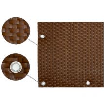 Gardeneas - Panneau Ratán pour balcon ou clôture (miel) 100x300 cm