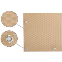 Gardeneas - Panel Ratán pour balcon ou clôture (beige) 100x500 cm